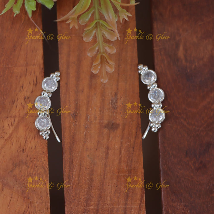Sparkle with Dazzling American Diamond Earcuffs