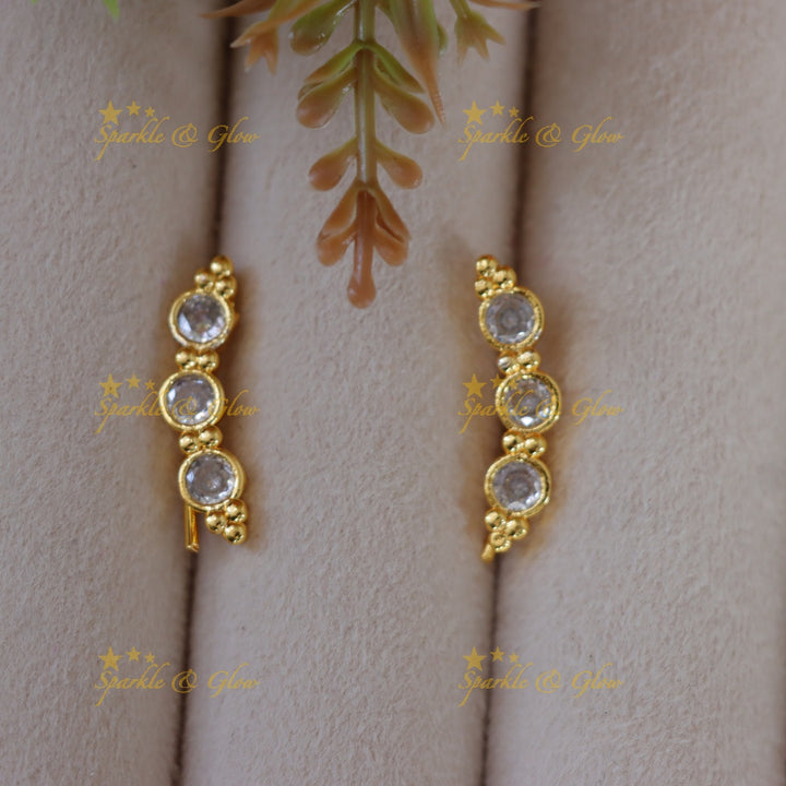 Sparkle with Dazzling American Diamond Earcuffs