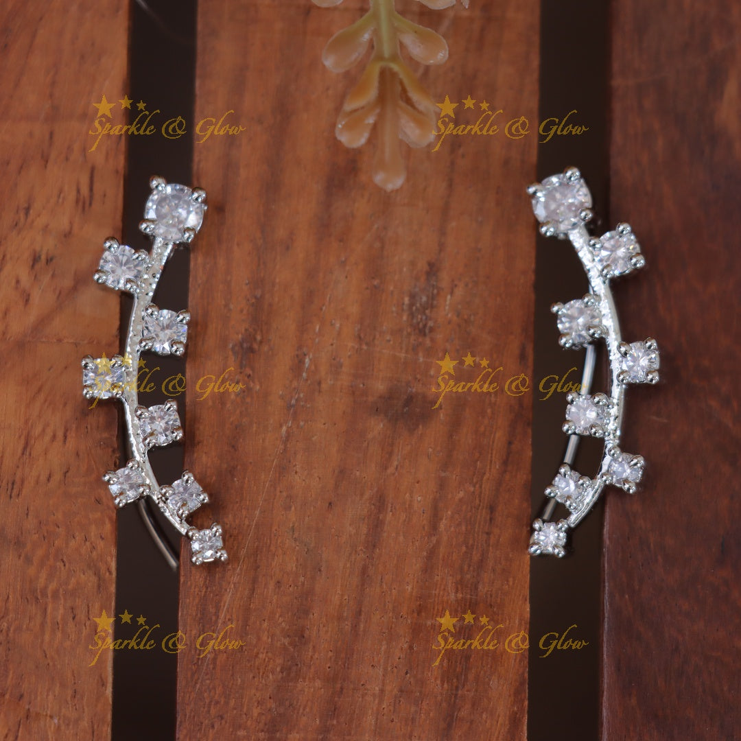 Stunning American Diamond Earcuff Earrings - New Arrival