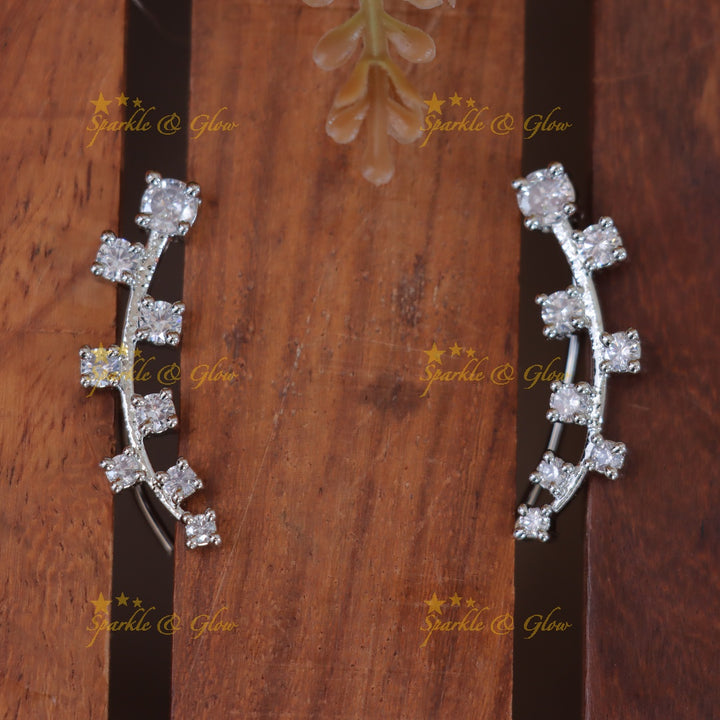Stunning American Diamond Earcuff Earrings - New Arrival