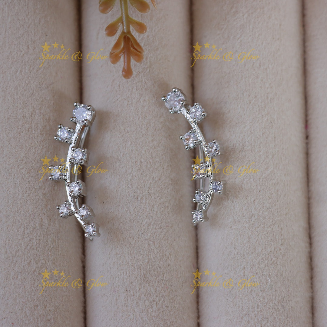 Stunning American Diamond Earcuff Earrings - New Arrival