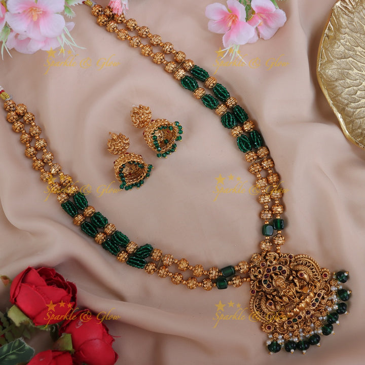 Exquisite Gold Lakshmi Temple Necklace for Festive Elegance