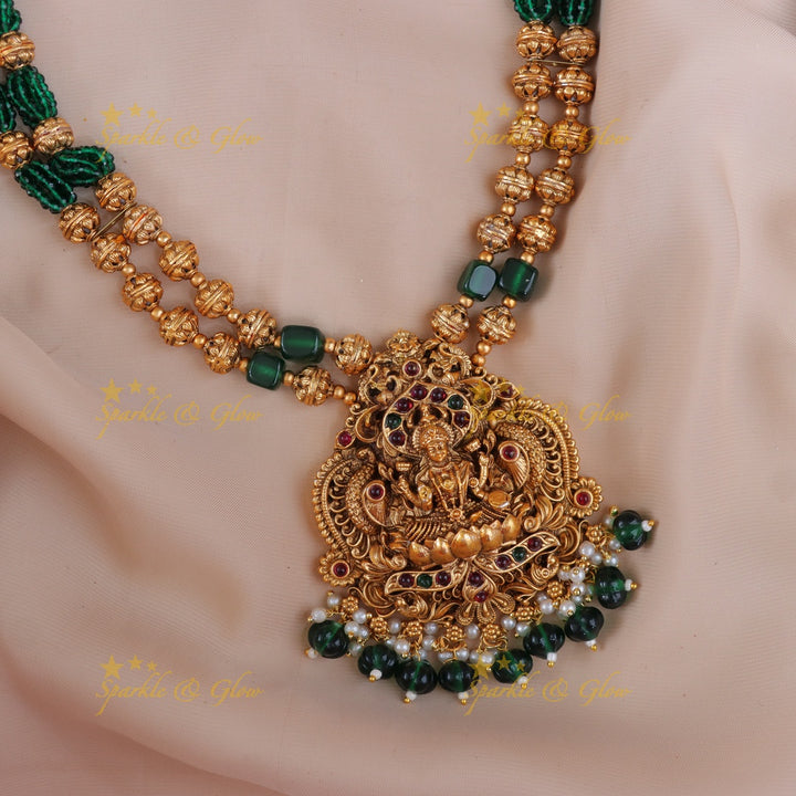 Exquisite Gold Lakshmi Temple Necklace for Festive Elegance