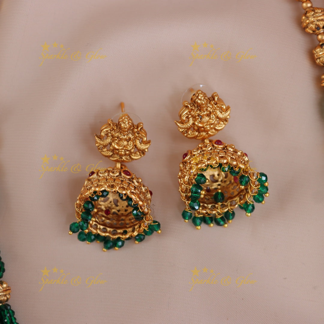 Exquisite Gold Lakshmi Temple Necklace for Festive Elegance