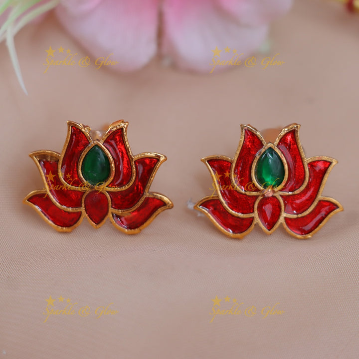 Exquisite Lotus Gold Necklace Set for Weddings
