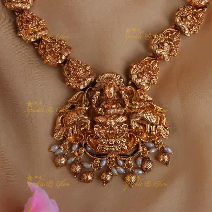 Exquisite Lakshmi Haram Necklace - Premium Jewellery