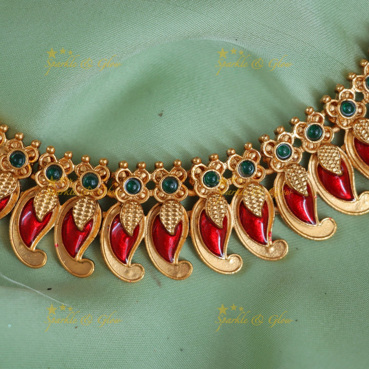 Exquisite Mango Floral Necklace – Wedding Elegance