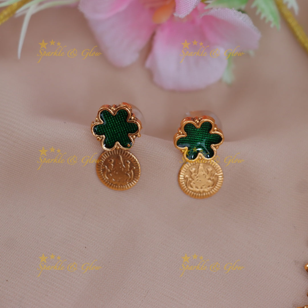 Exquisite Lakshmi Coin Floral Necklace | Premium Jewel