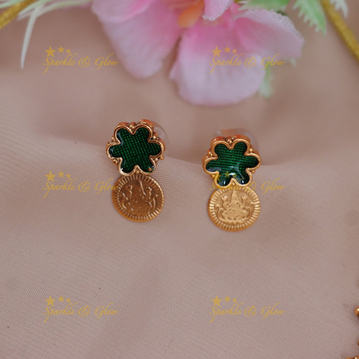 Exquisite Lakshmi Coin Floral Necklace | Premium Jewel