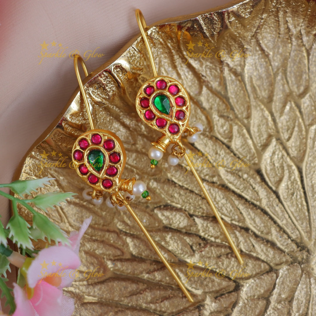Elegant Mango Pearl Earcuff for Weddings & Celebrations