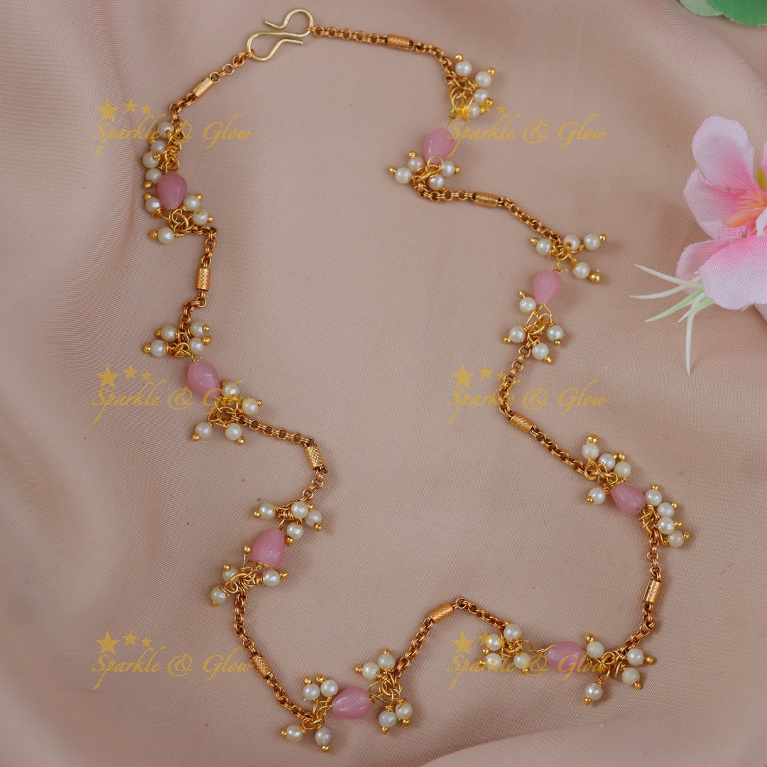 Pearl Gold Necklace for Festive Occasions