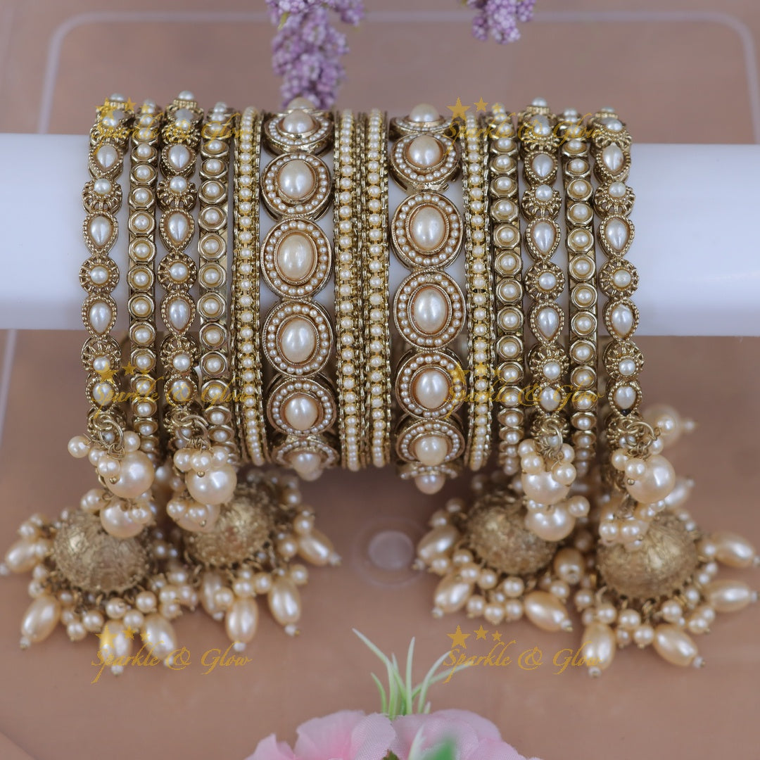 Glamorous Kundan Bangles for Weddings & Celebrations