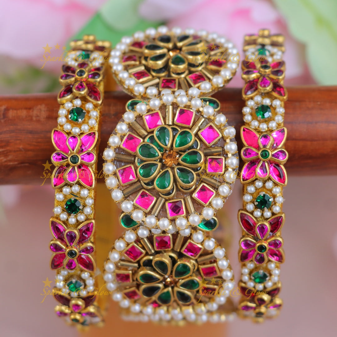 Exquisite Silk Thread Bangles for Bridal Elegance- One hand