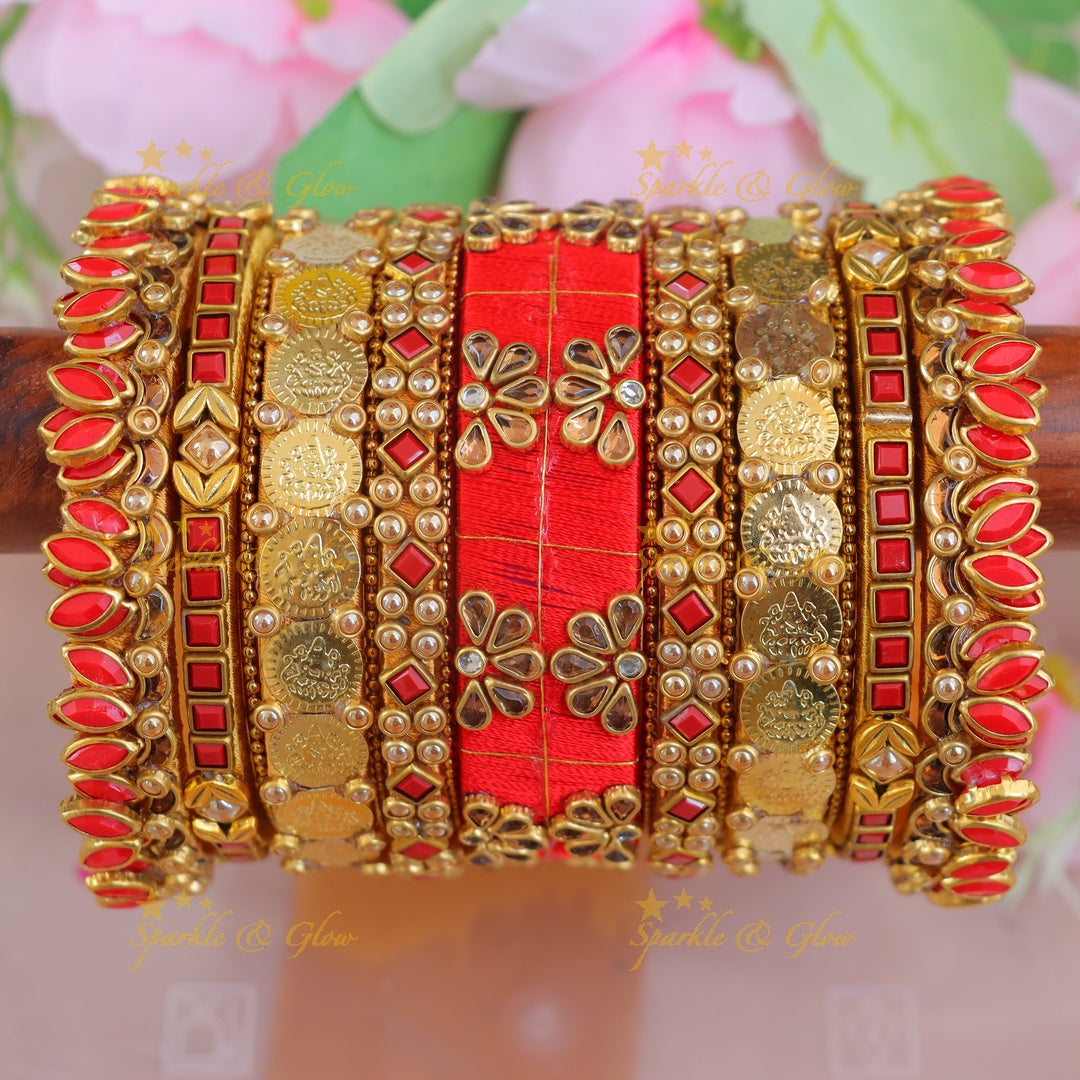 Exquisite Silk Thread Wedding Bangles - Buy Online