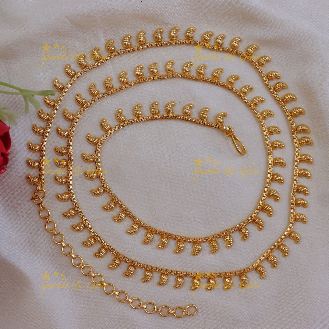 Exquisite Mango Design Hip Chain for Bridal Elegance