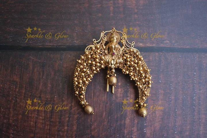 Gold alike pearl cluster hair pin - Sparkle and Glow