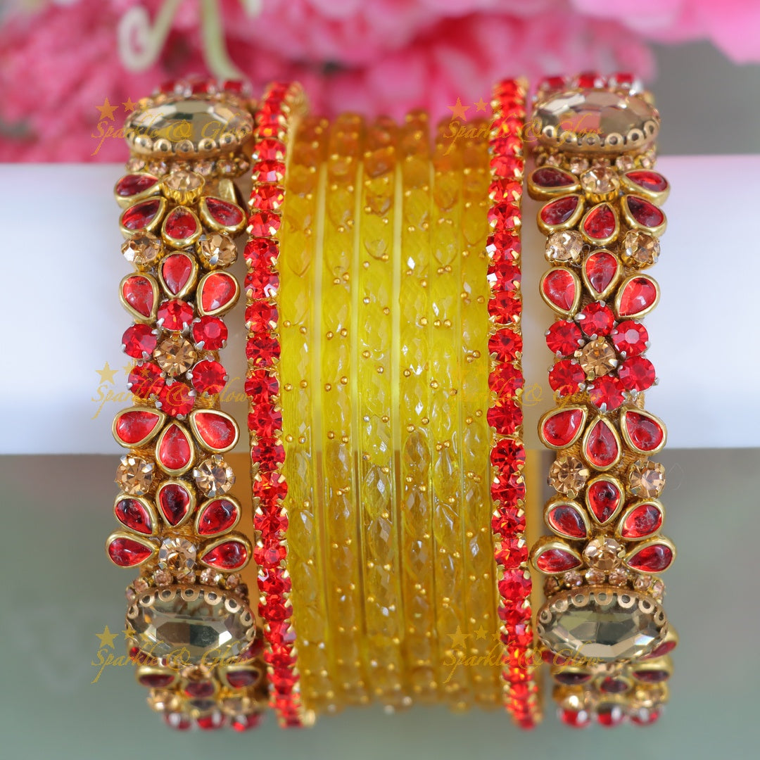 Radiant Kundan Silk Bangles for Weddings & Festivities