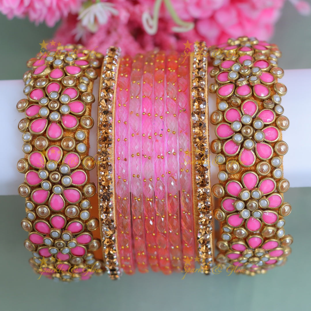 Exquisite Kundan Silk Bangles for Weddings & Festivities
