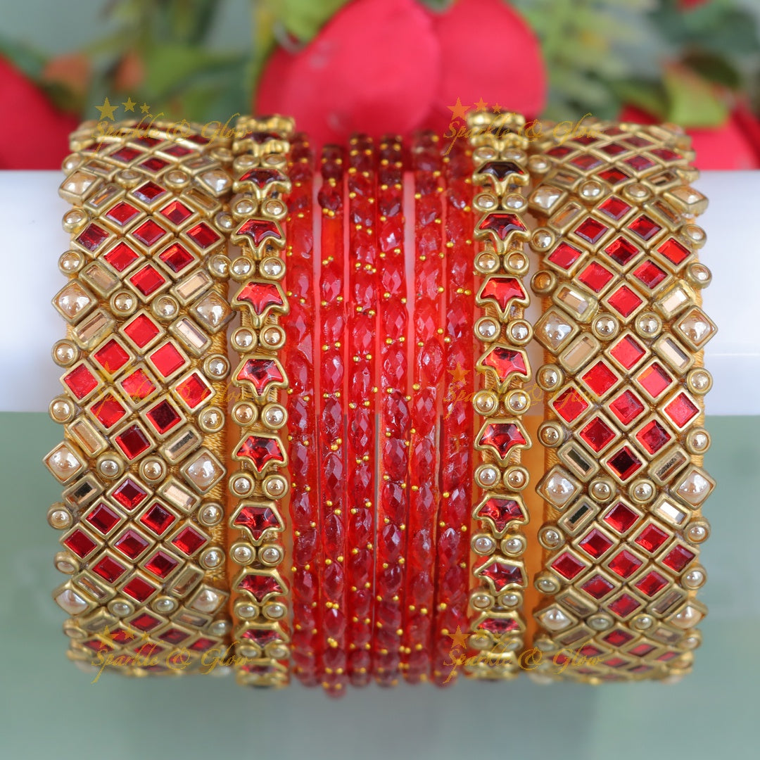 Luxurious Kundan Bangles for Weddings & Festivals