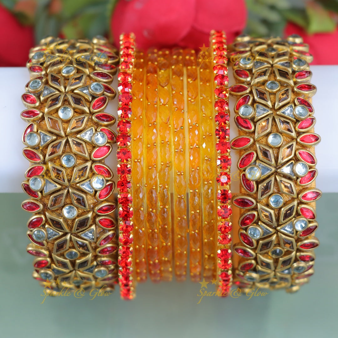 Exquisite Kundan Bangles for Weddings & Celebrations
