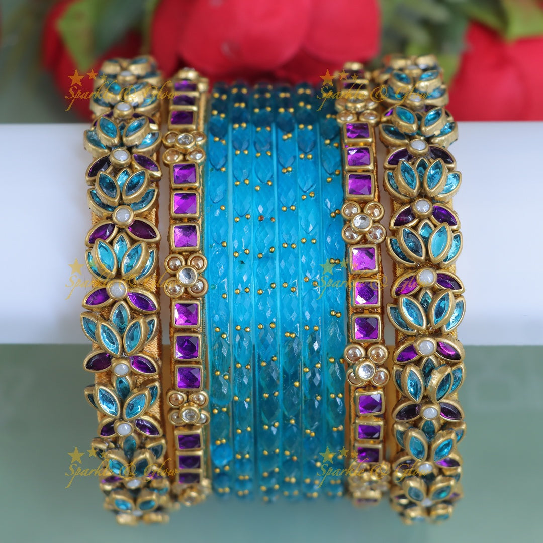 Stunning Silk Thread Kundan Bangles for Weddings & Festivities