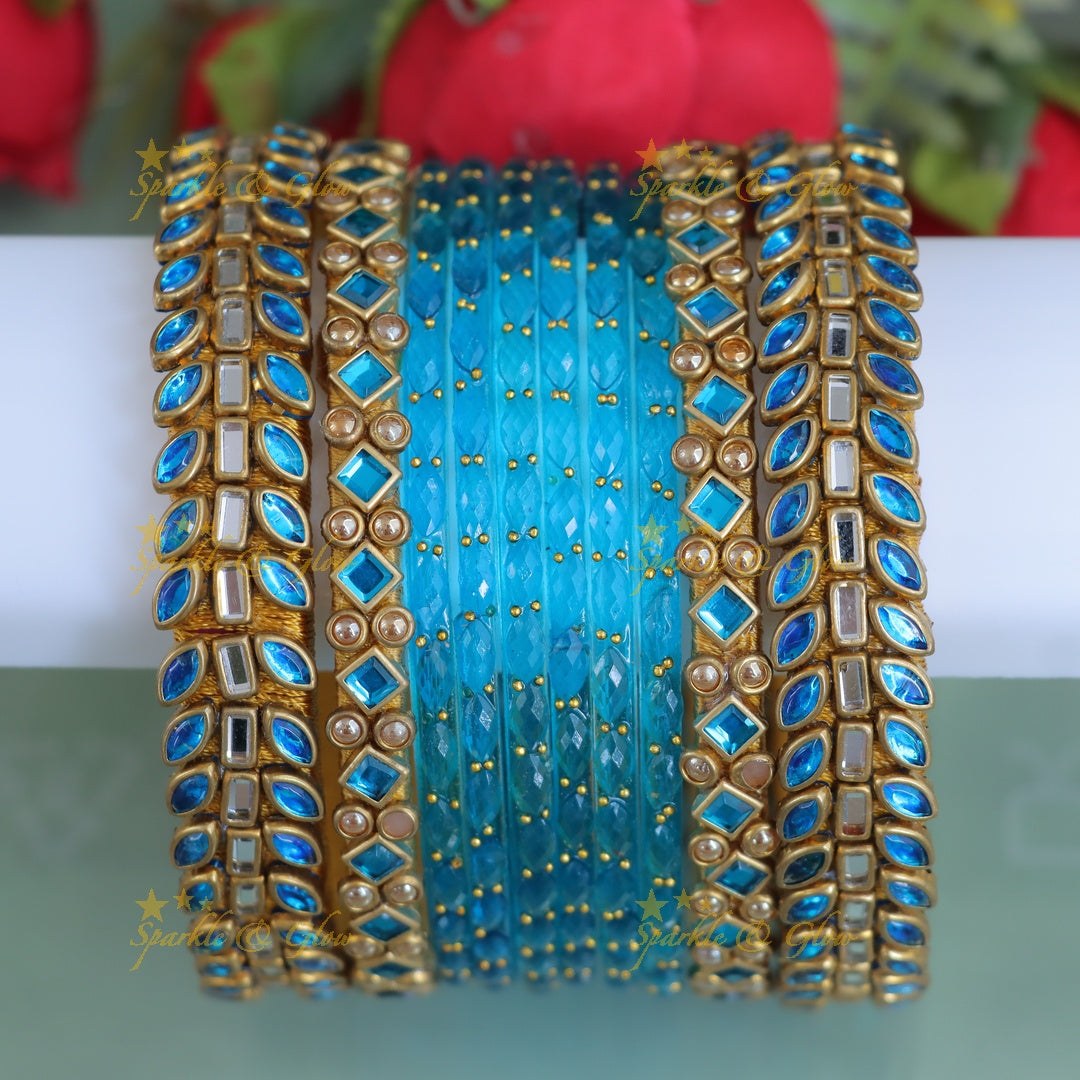 Elegant Kundan Silk Thread Bangles - New Arrival