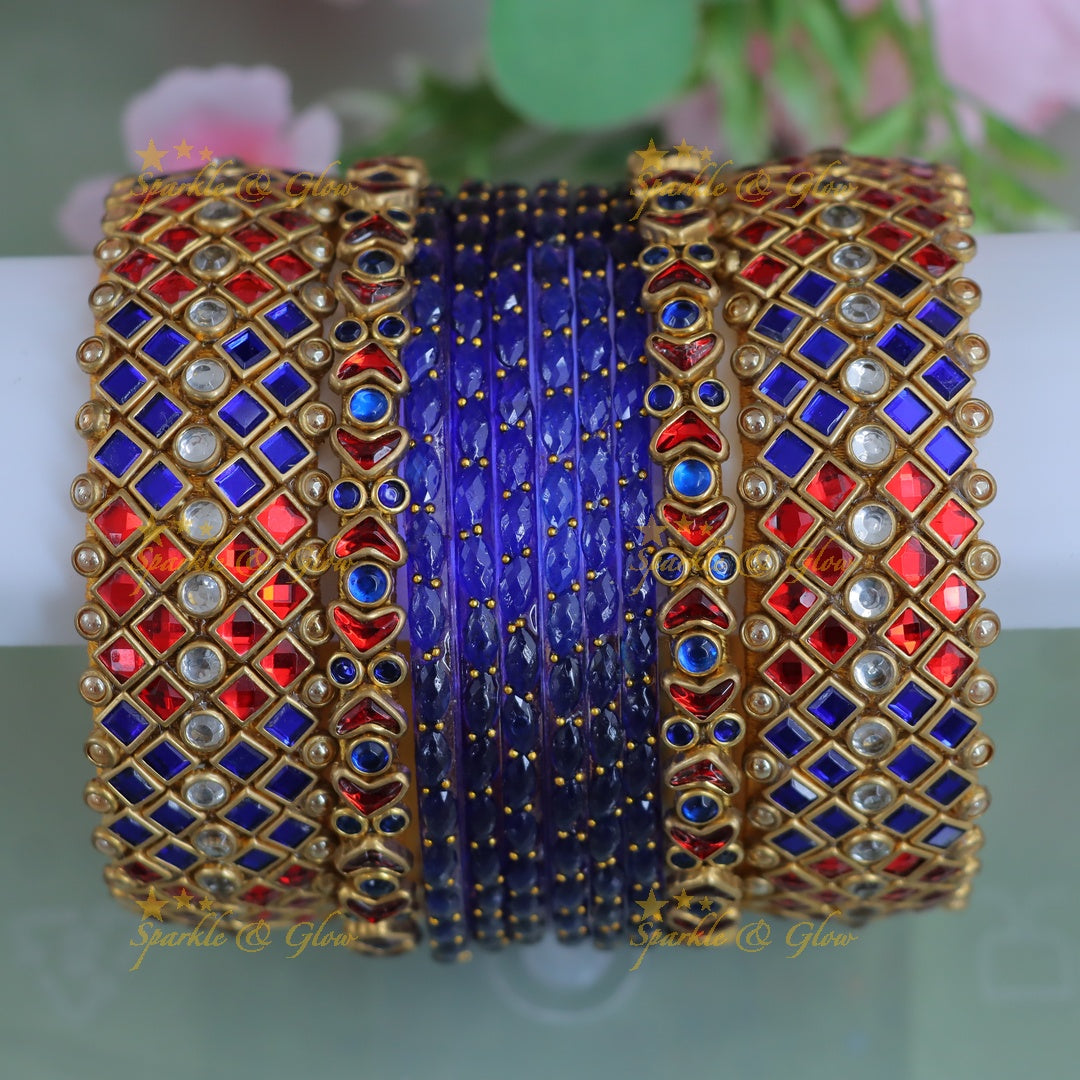 Vibrant Festive Glamour Silk Thread Bangles - One Hand