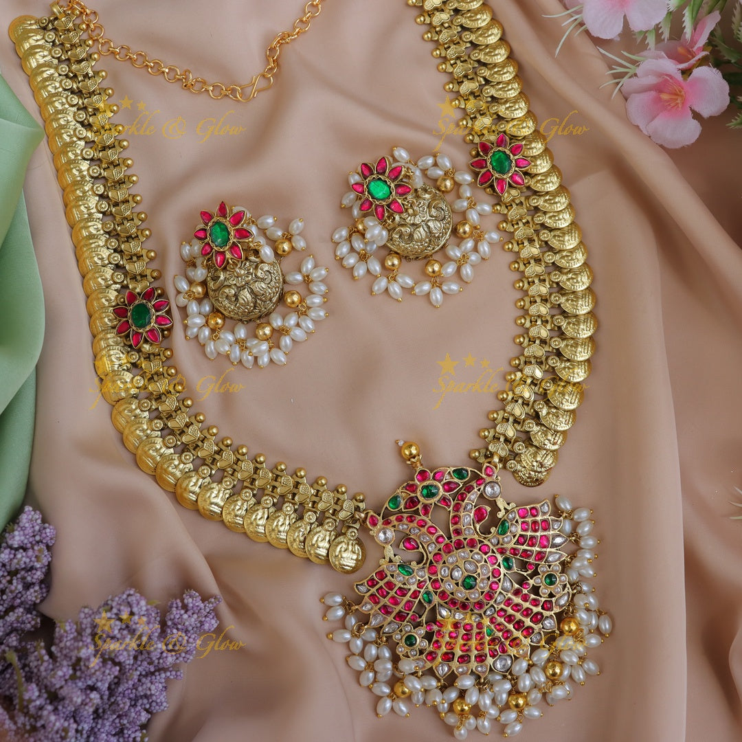 Stunning Lakshmi Coin Jadau Necklace for Festive Flair