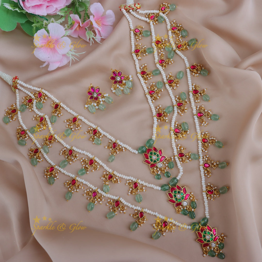 Exquisite Bridal Pearl Necklace Set - Shop Online