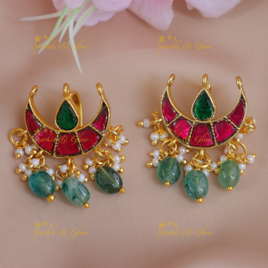 Exquisite Half Moon Bugadi Earrings for Elegance