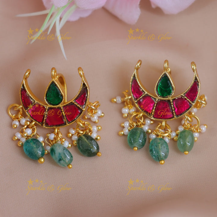 Exquisite Half Moon Bugadi Earrings for Elegance