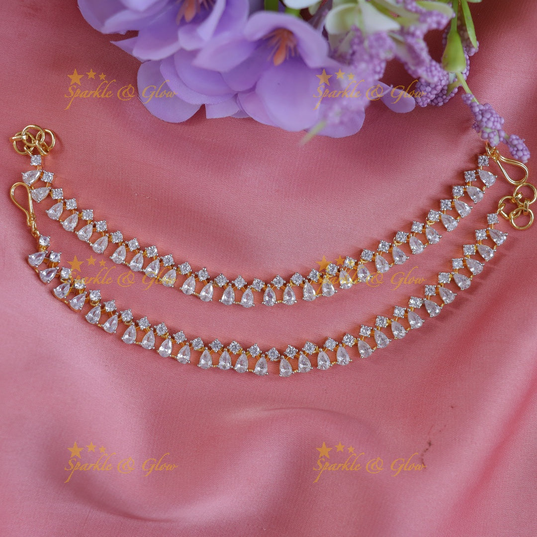 Dazzling Gold Earchain for Festive and Wedding Wear