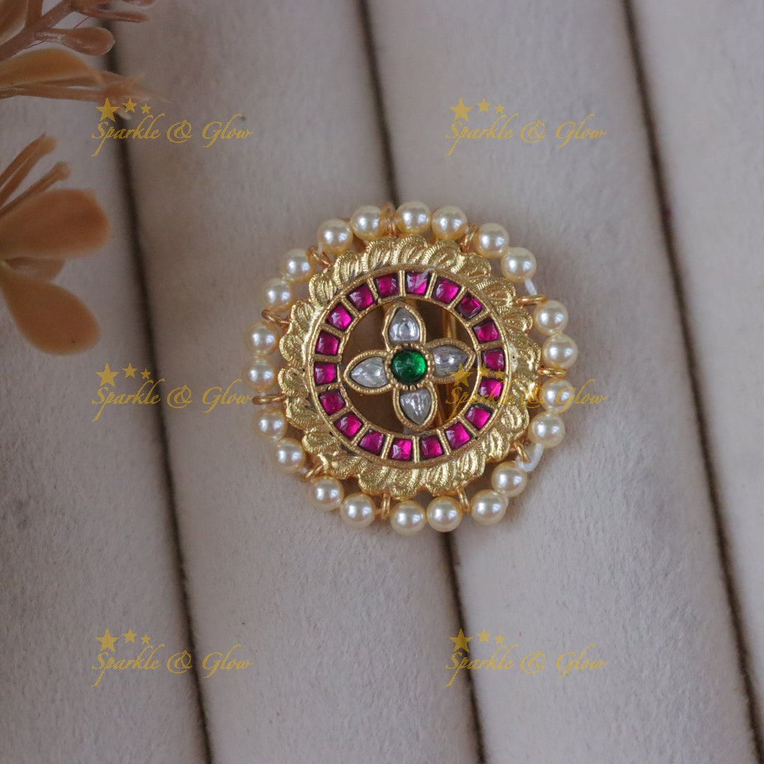 Exquisite Floral Pearl Hairpin for Weddings & Festive Wear