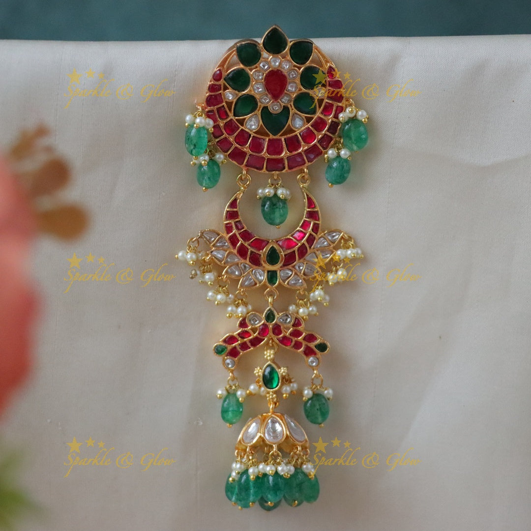 Festive Jadau Hairpiece - Perfect Gold Hair Accessory