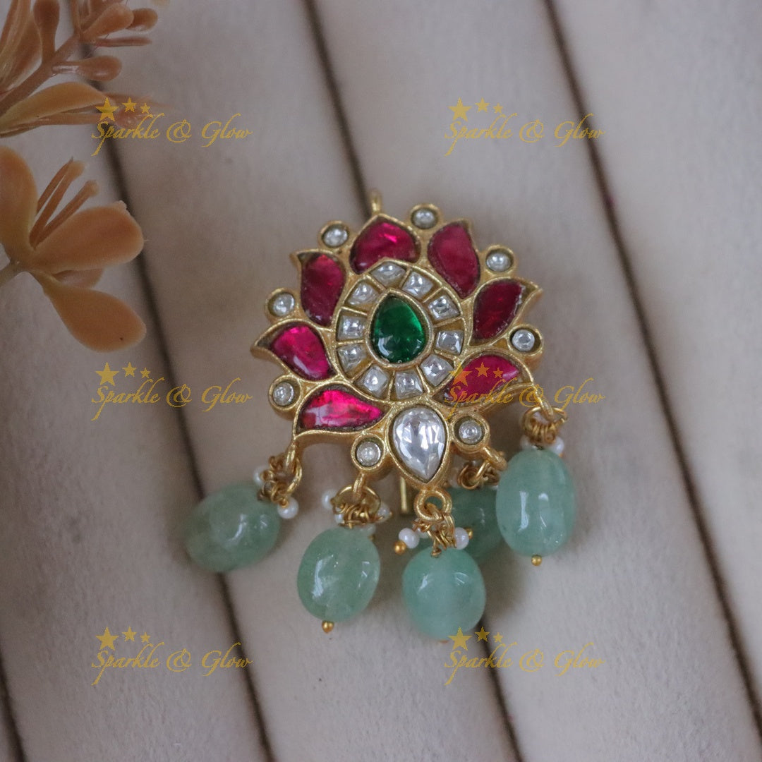 Exquisite Jadau Hairpin for Festivals & Weddings