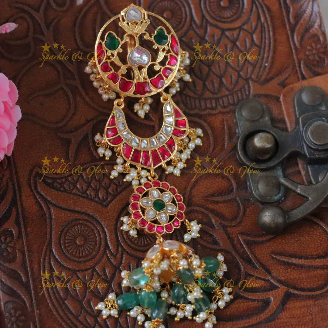 Exquisite Jadau Hair Accessory for Weddings – Sparkle & Glow