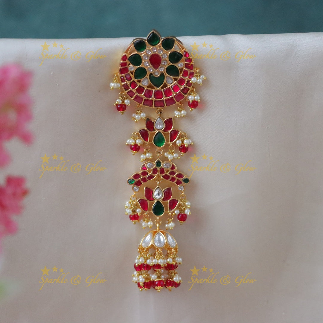 Exquisite Jadabilla Floral Half Moon Hair Accessory