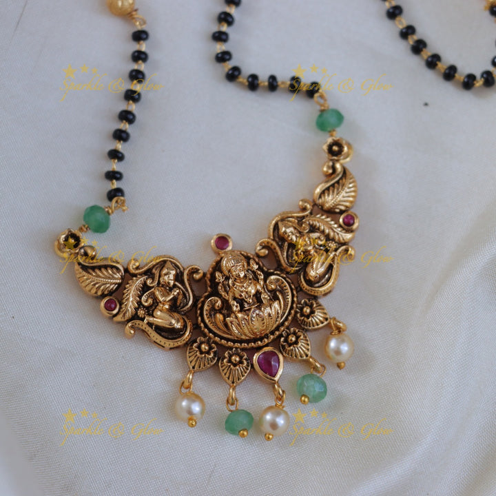 Lakshmi Mangalsutra Necklace – Timeless Temple Elegance