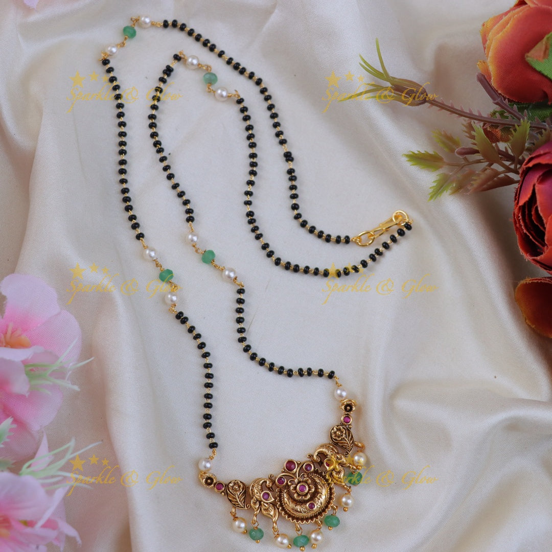 Elegant Peacock Mangalsutra Necklace for Weddings