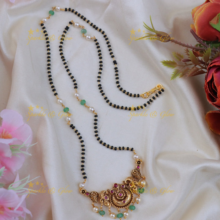 Elegant Peacock Mangalsutra Necklace for Weddings