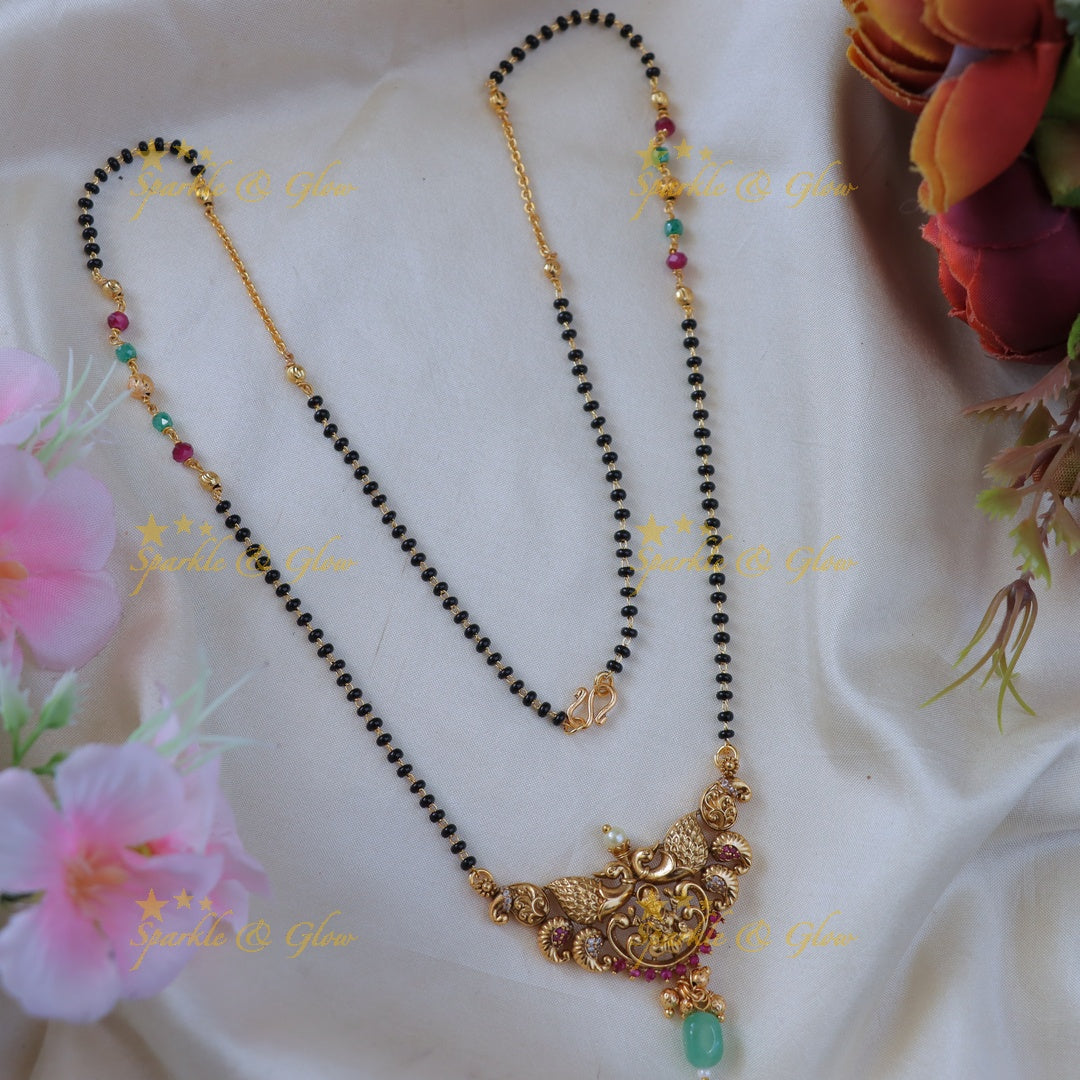 Exquisite Lakshmi Peacock Mangalsutra Necklace - Premium Imitation Jewellery