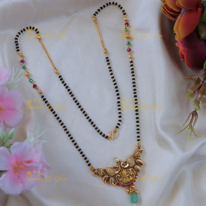 Exquisite Lakshmi Peacock Mangalsutra Necklace - Premium Imitation Jewellery
