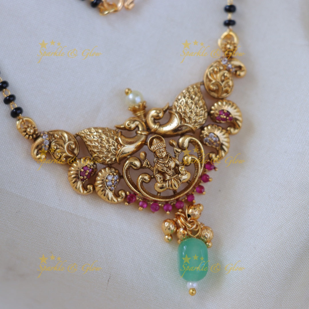 Exquisite Lakshmi Peacock Mangalsutra Necklace - Premium Imitation Jewellery