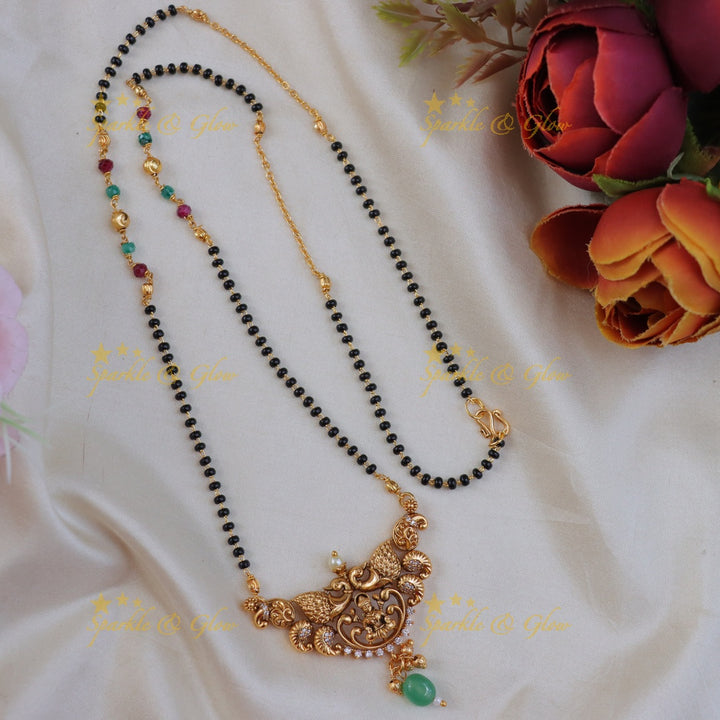 Exquisite Lakshmi Peacock Mangalsutra Necklace - Premium Imitation Jewellery