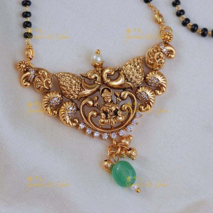 Exquisite Lakshmi Peacock Mangalsutra Necklace - Premium Imitation Jewellery