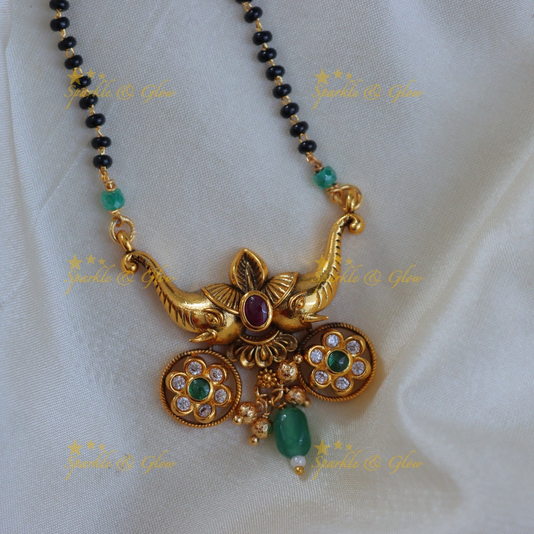 Elegant Elephant Mangalsutra Necklace for Celebrations