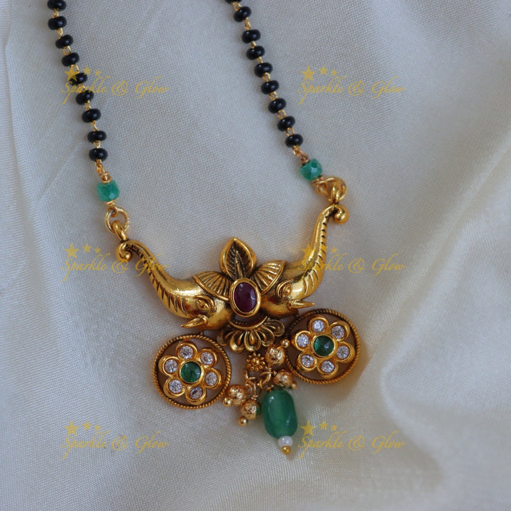 Elegant Elephant Mangalsutra Necklace for Celebrations