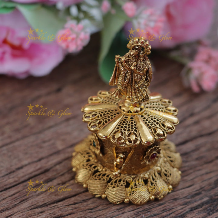 Exquisite Radha Krishna Kumkum Box for Festive Glamour