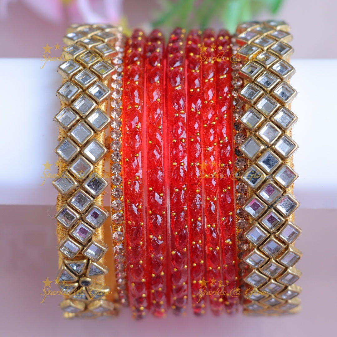 Exquisite Silk Thread Kundan Bangles Collection