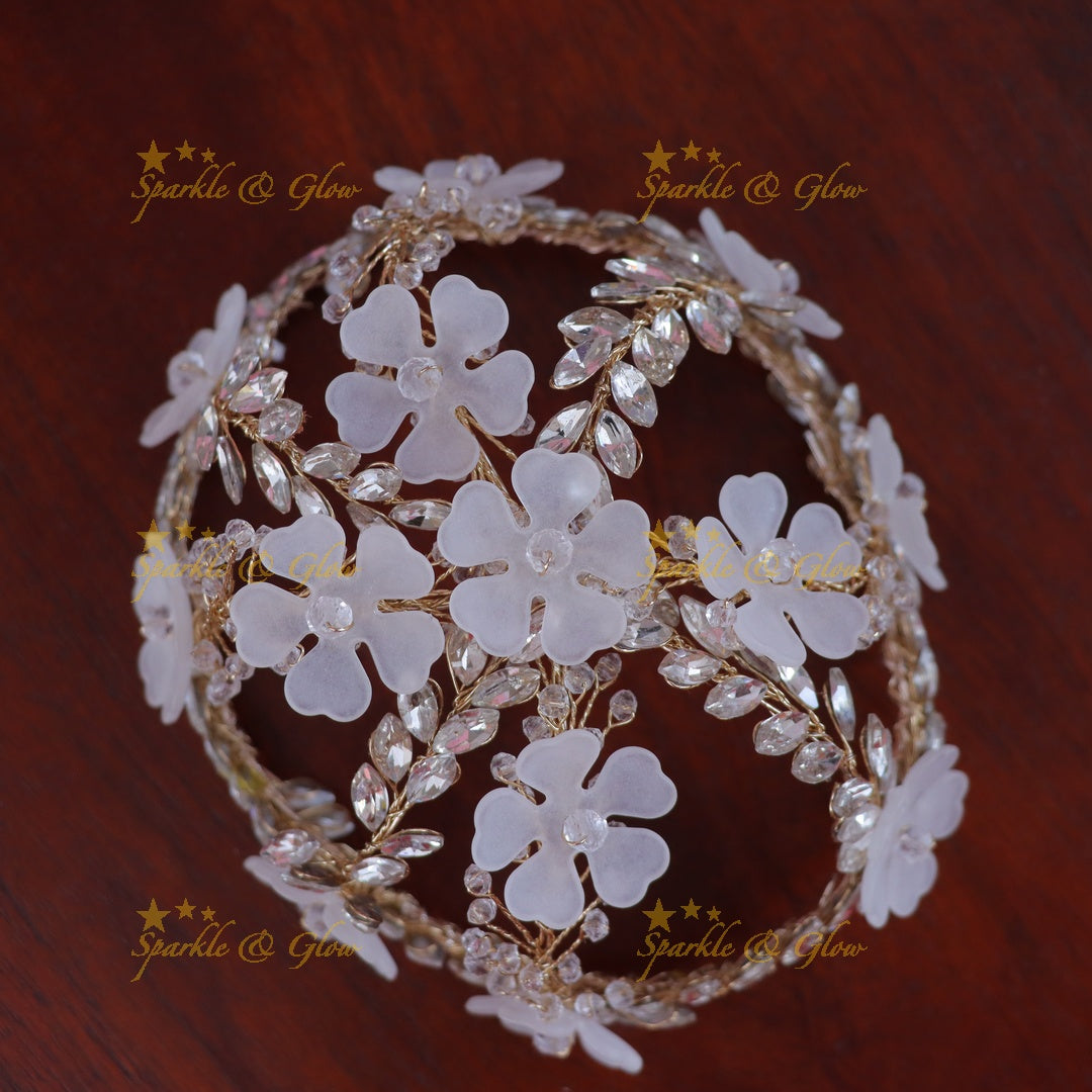 Exquisite Floral Stone Hair Accessory - Unique Elegance